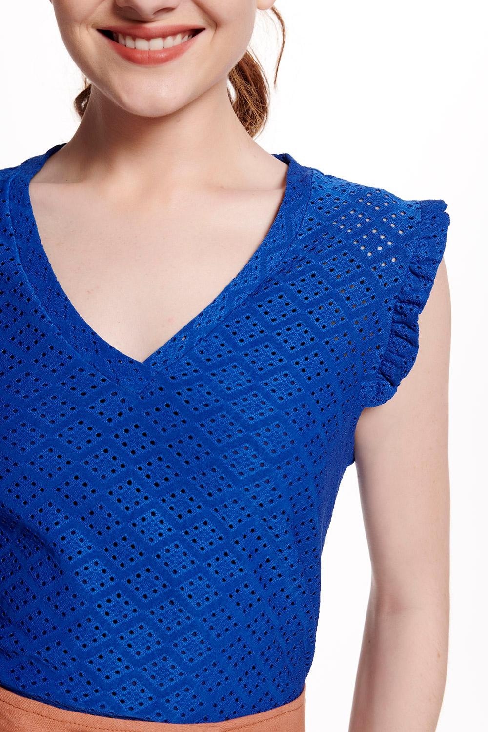 Blusa de laise azul